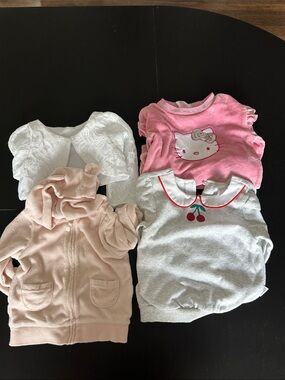 Hello Kitty Pink Graphic Sweatshirt + Pink, White, Gray Kids Tops